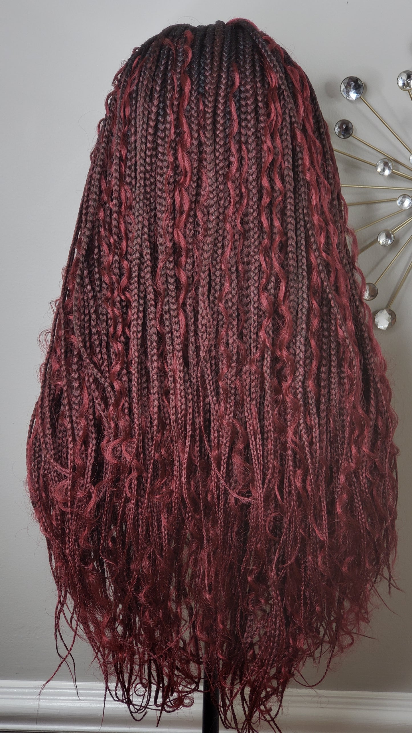 Mermaid Box Braid 30" Burg