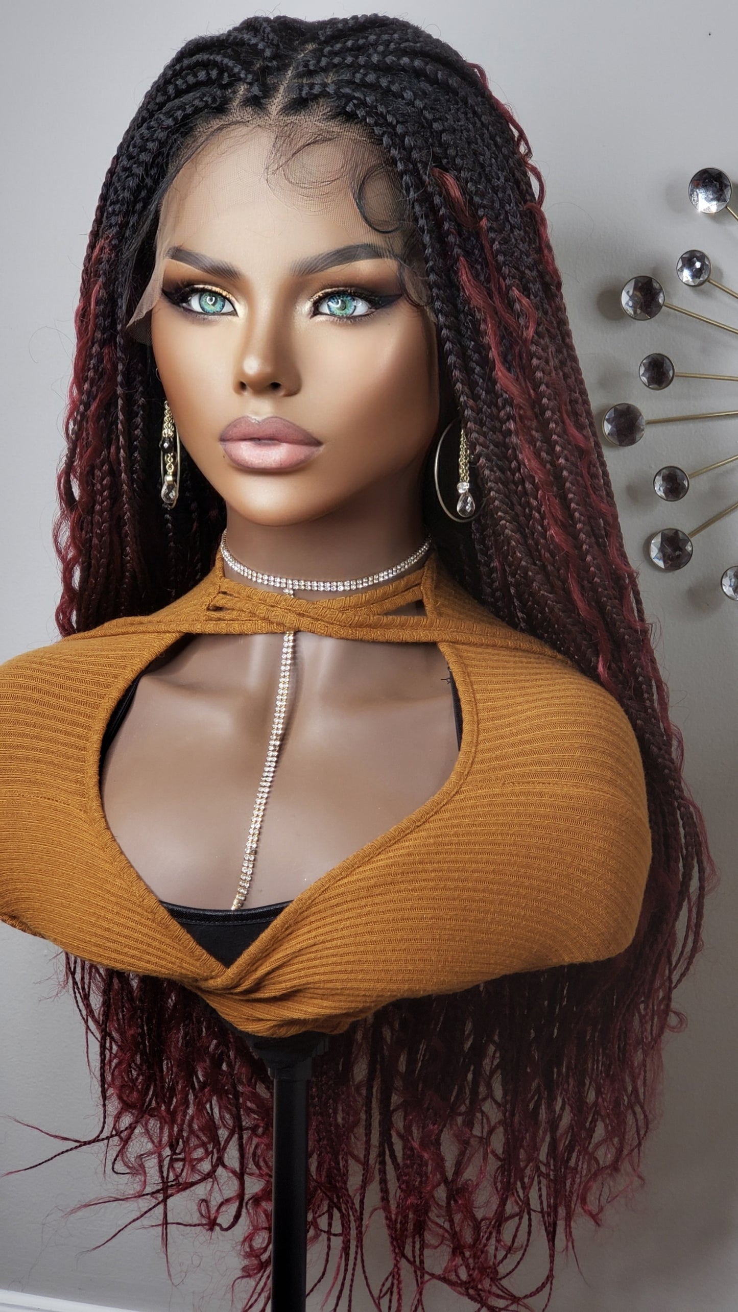 Mermaid Box Braid 30" Burg