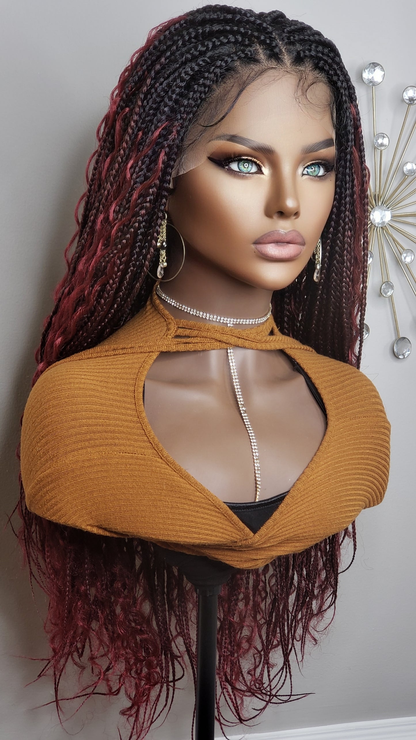 Mermaid Box Braid 30" Burg