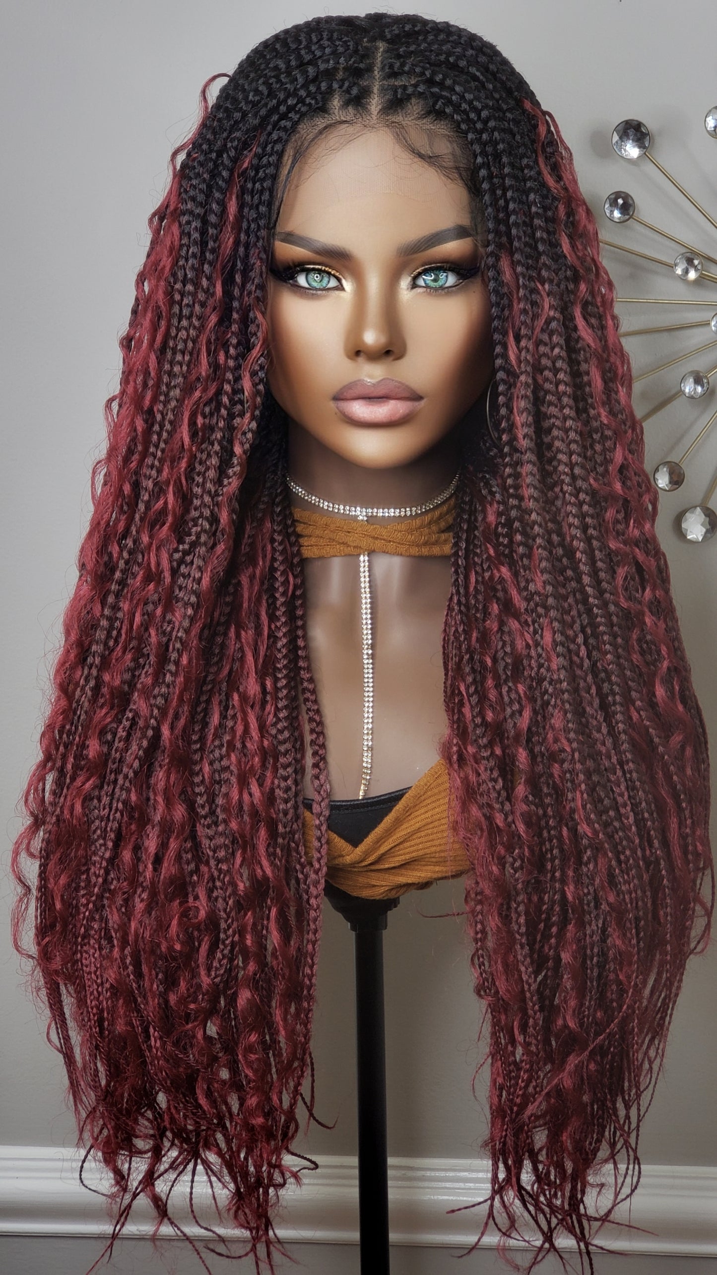 Mermaid Box Braid 30" Burg