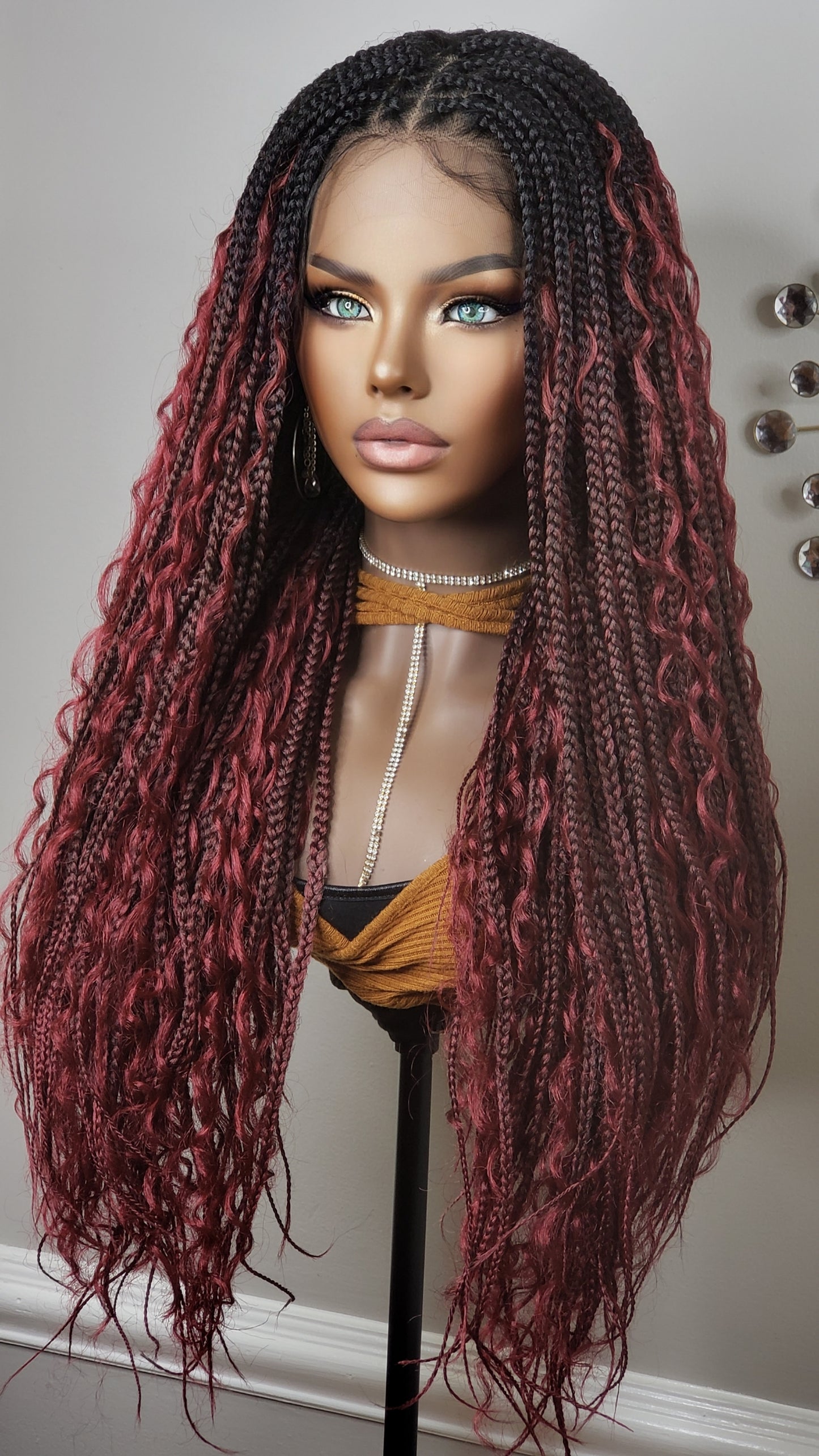 Mermaid Box Braid 30" Burg