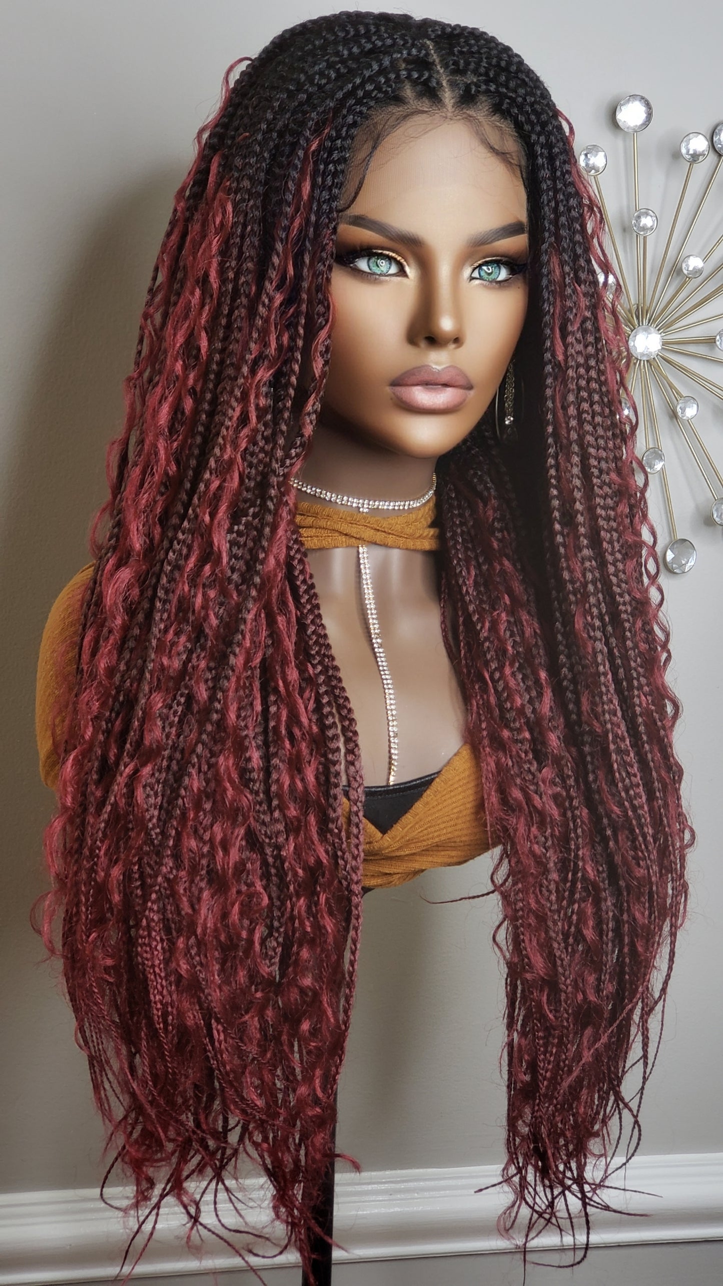 Mermaid Box Braid 30" Burg