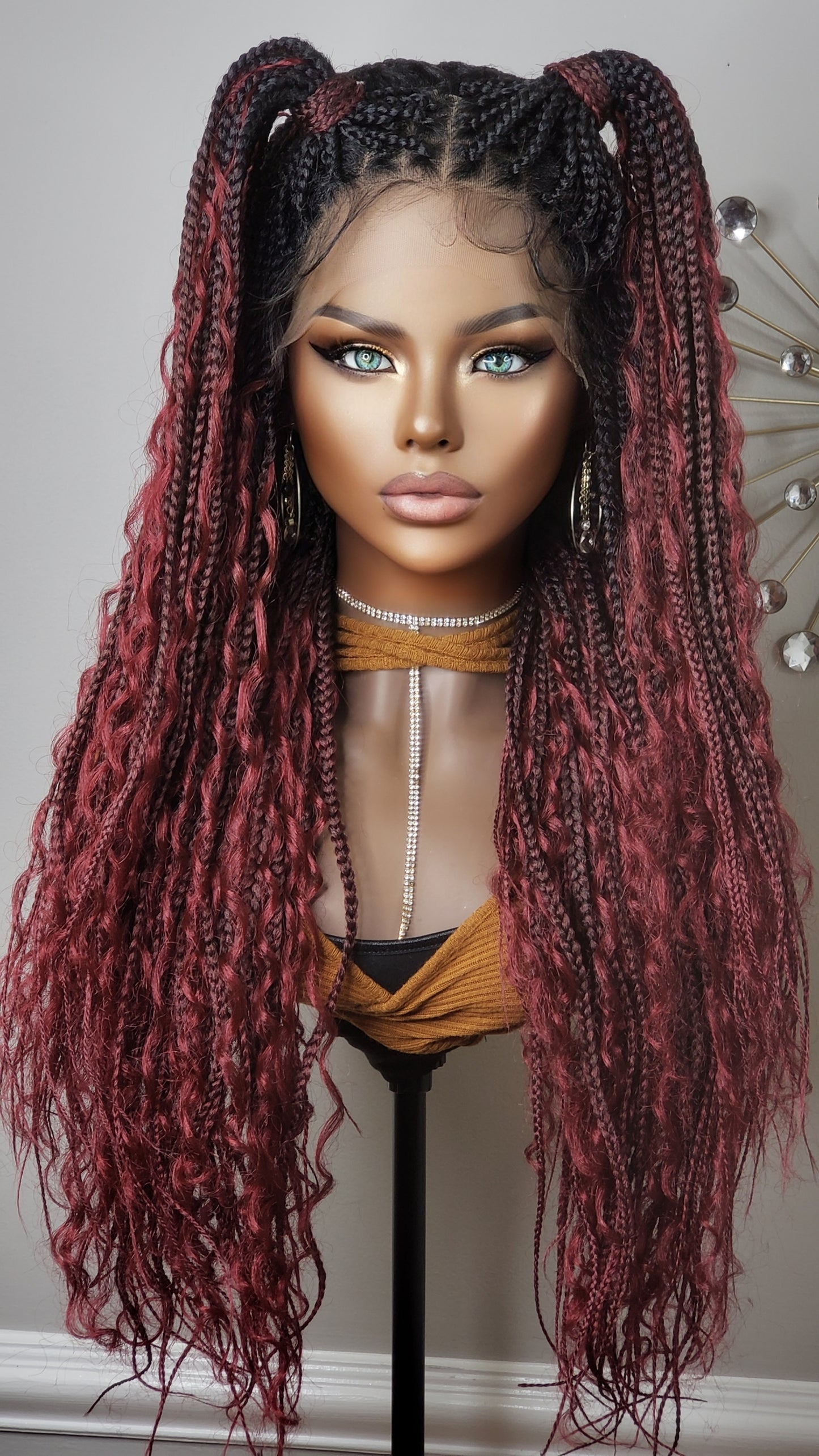 Mermaid Box Braid 30" Burg