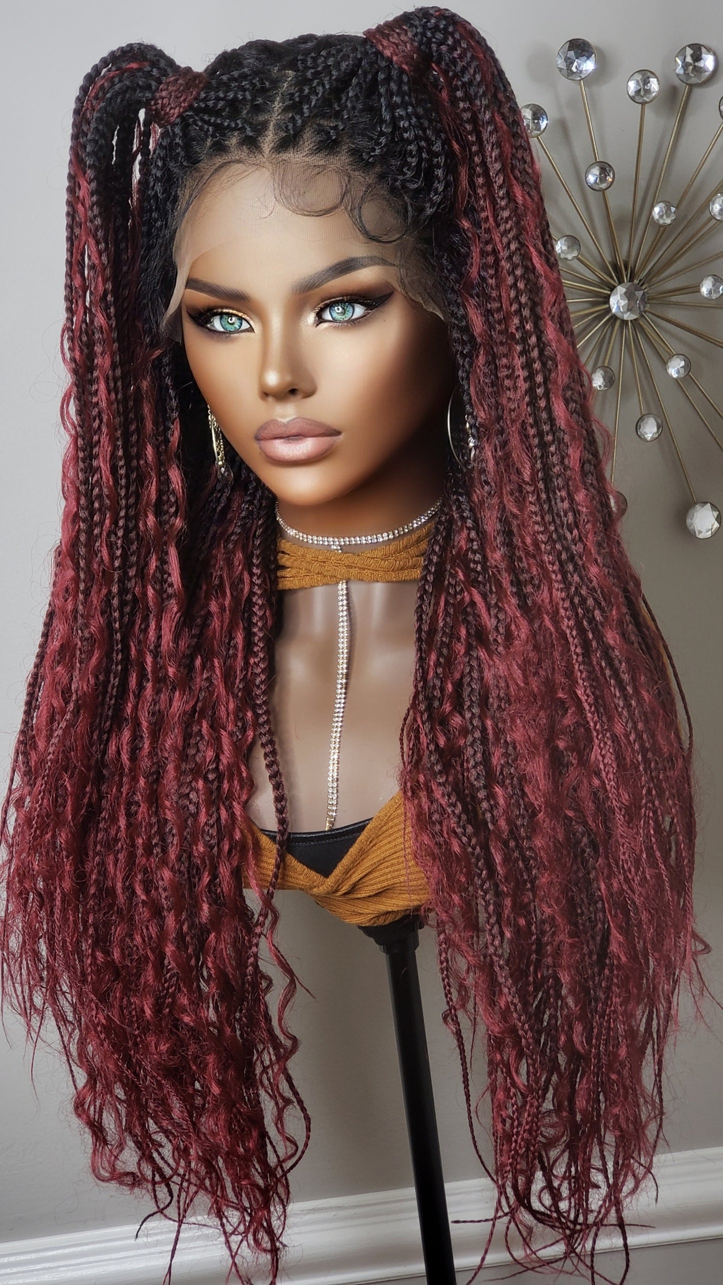 Mermaid Box Braid 30" Burg