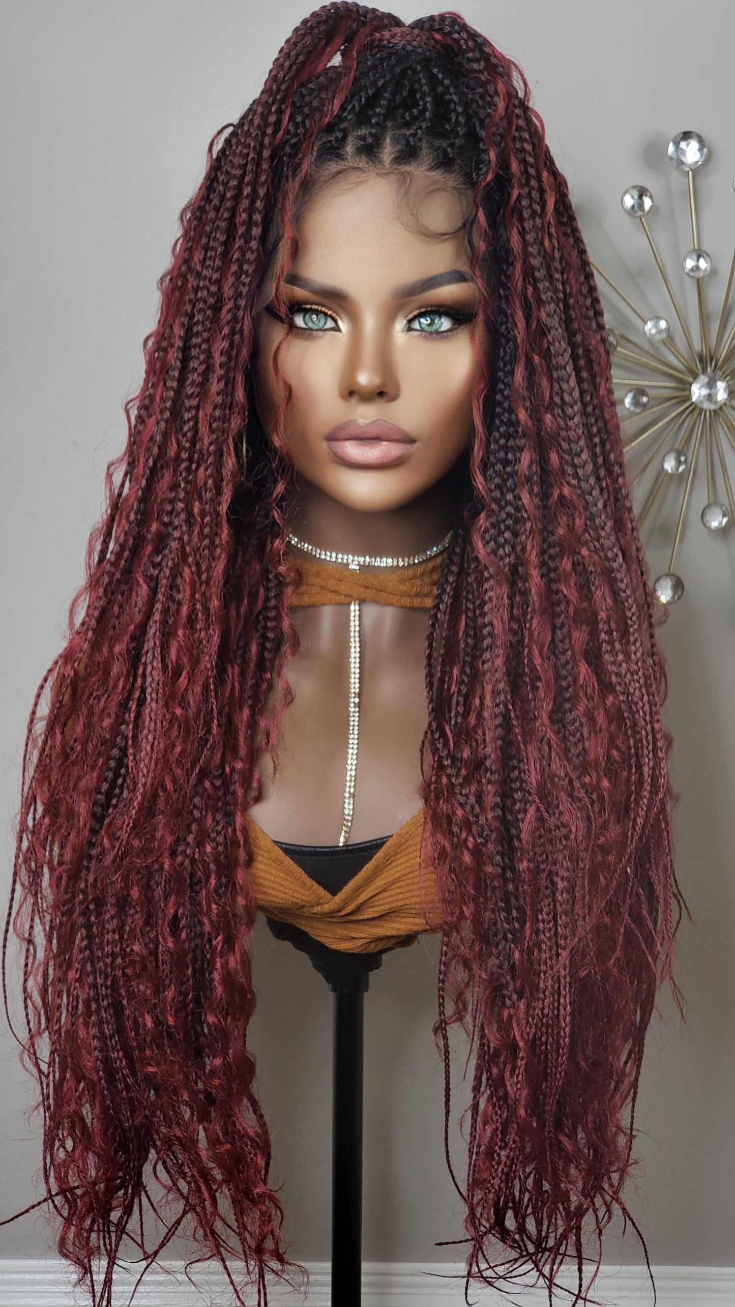 Mermaid Box Braid 30" Burg