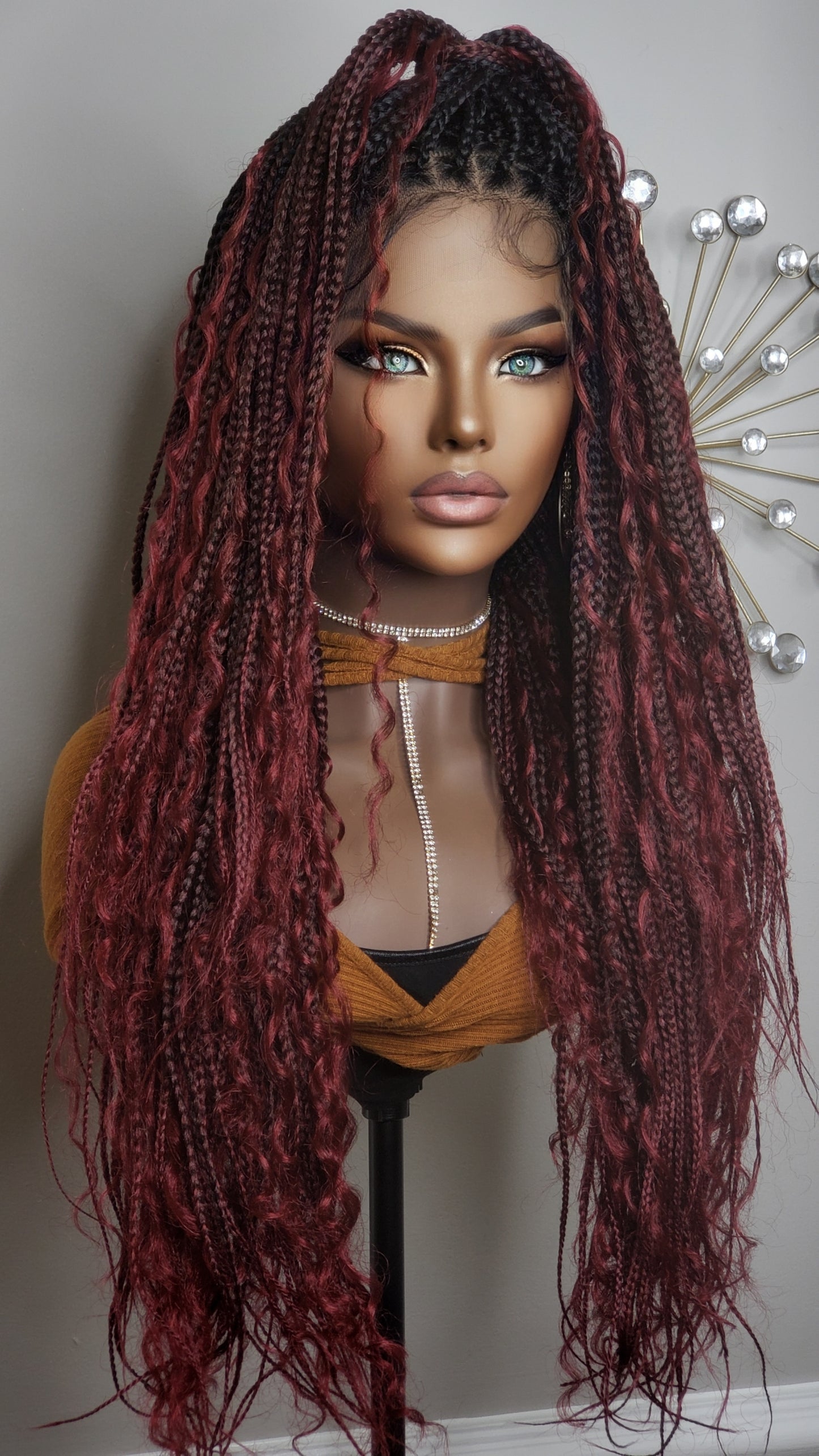 Mermaid Box Braid 30" Burg