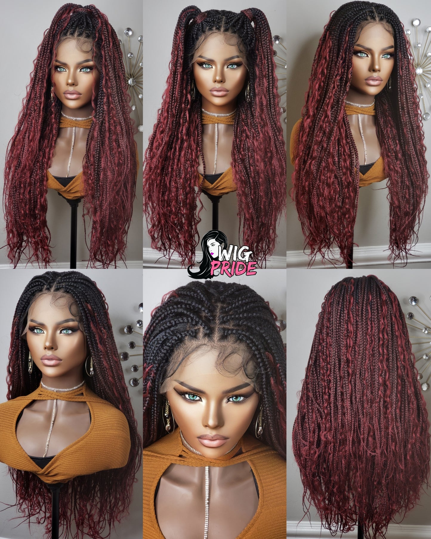 Mermaid Box Braid 30" Burg