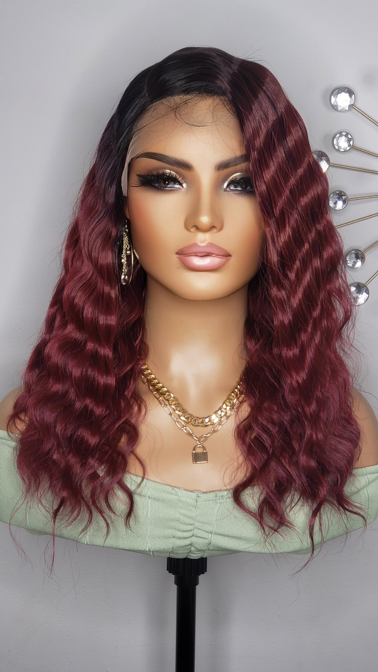 BYD Lace H Crimp 16 Burgundy