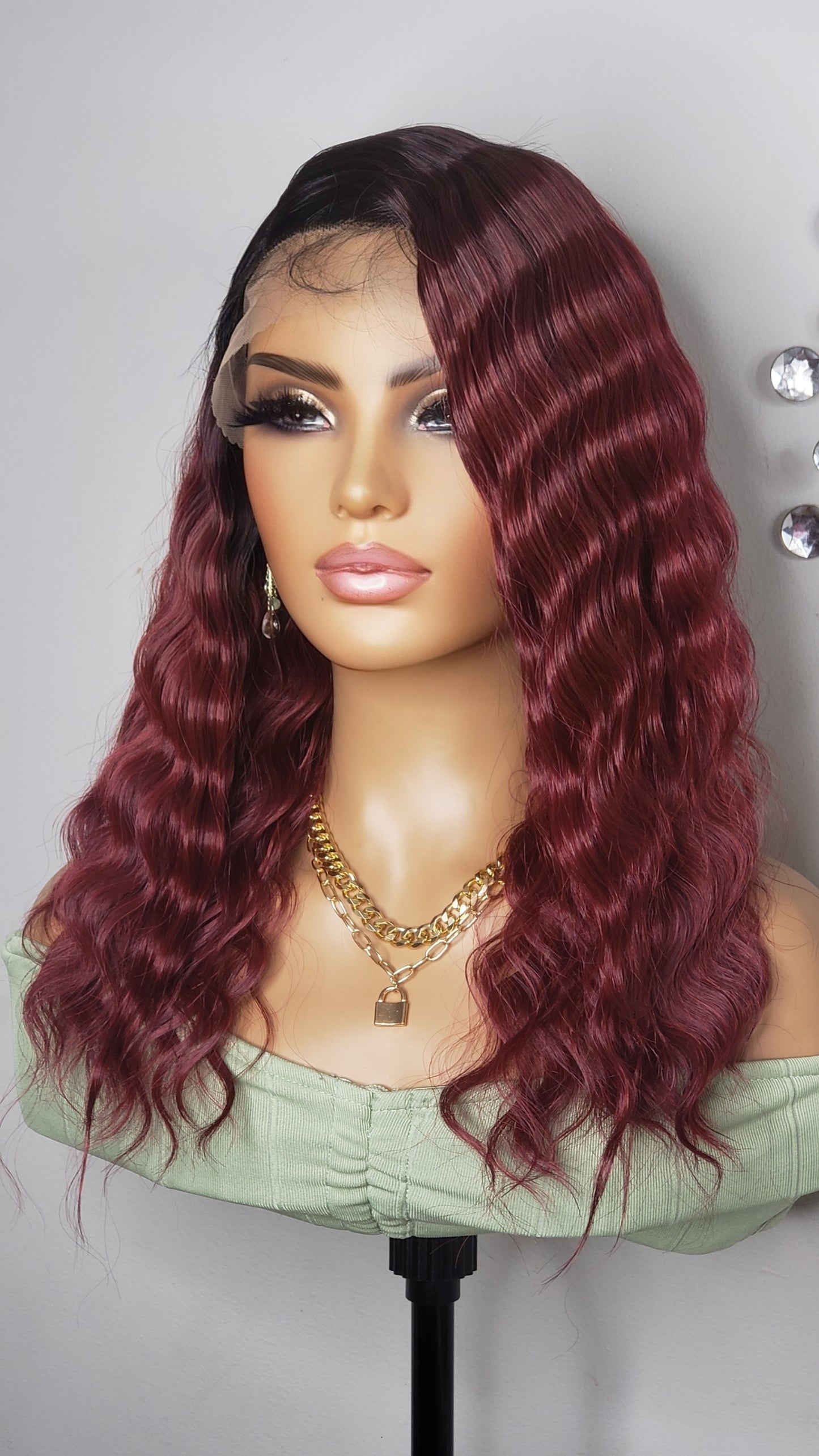 BYD Lace H Crimp 16 Burgundy