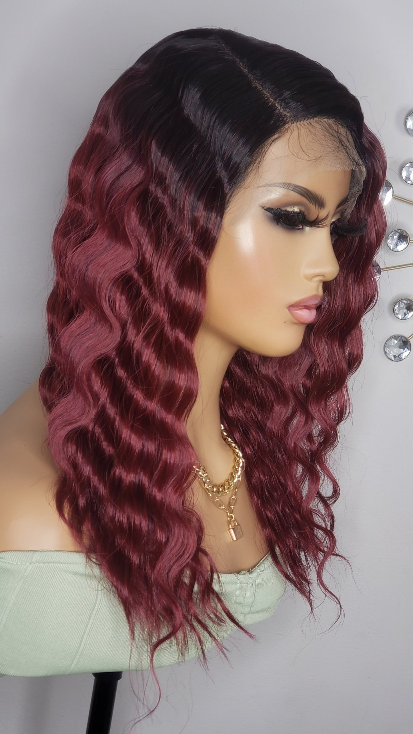 BYD Lace H Crimp 16 Burgundy