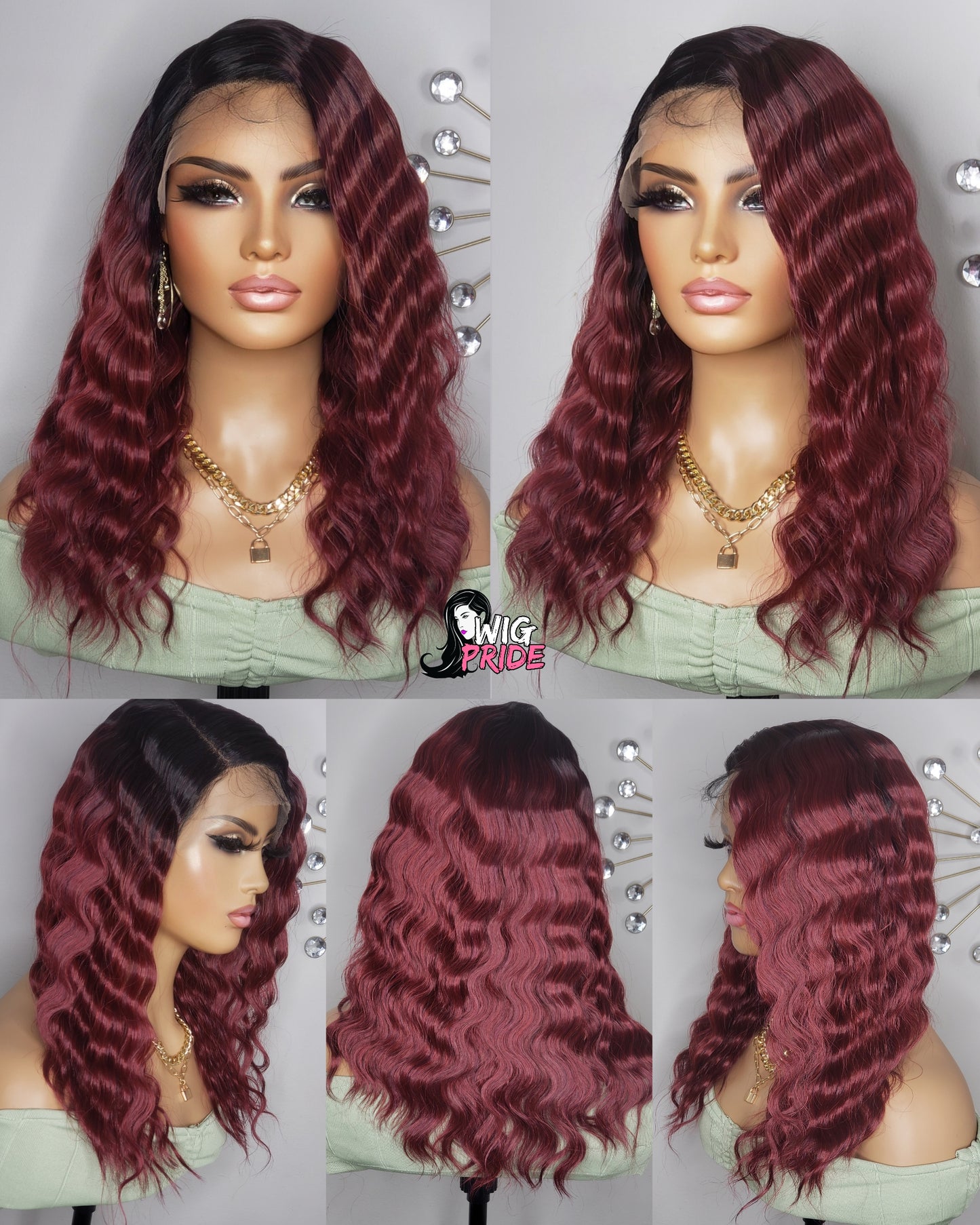 BYD Lace H Crimp 16 Burgundy